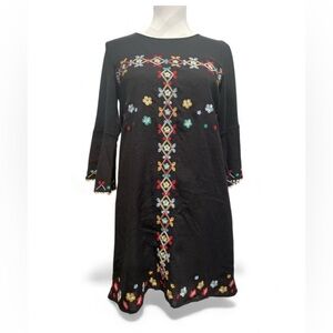 THML Embroidered Black Dress size Small